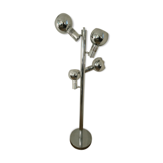 Chrome floor lamp 4 spots 70's