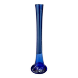 Soliflore en Verre Bleu Vintage des Années 80 – Élégance et Style Rétro
