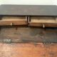 Meuble de maitrise en chêne sculpté Commode scriban XVIII siècle