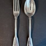 24-piece silver-plated metal cutlery set "Deettjean 190" and their box - Filet de Coeur model - Ref 11