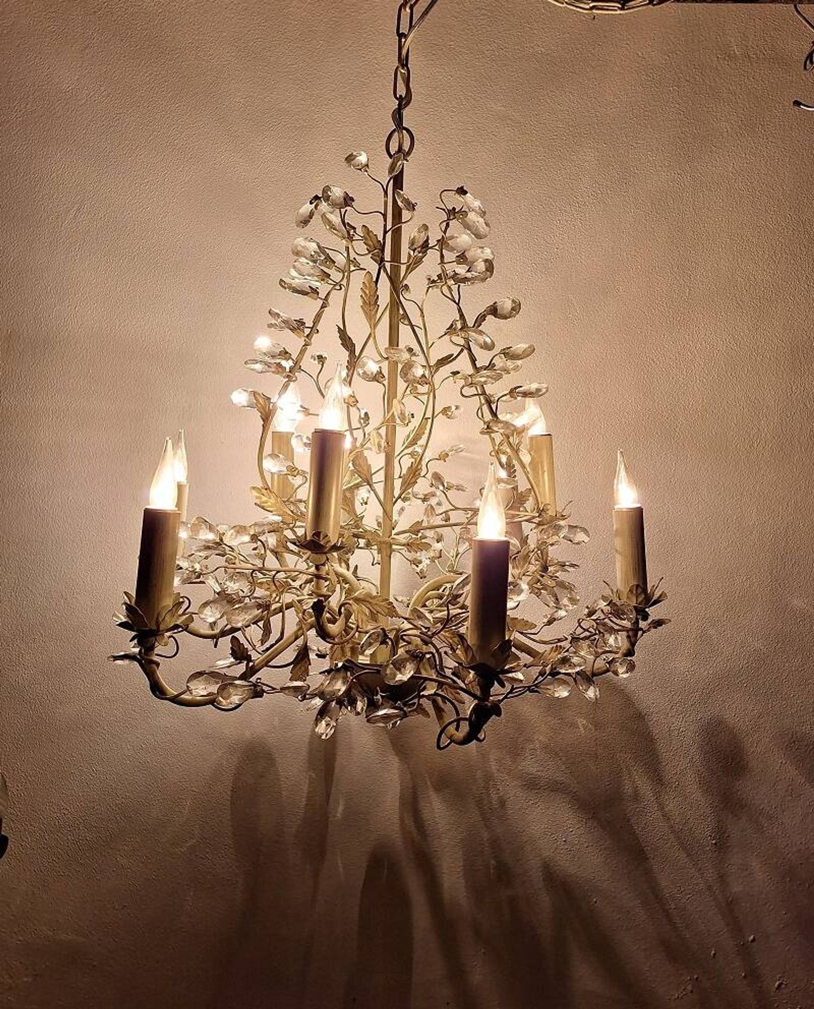 Lustre Shabby Chic à 9 Lumières Superbe Italien