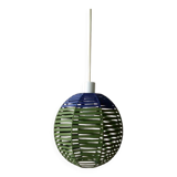 Suspension boule tissée sur structure en métal / D 27cm