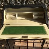 Louis XV style scriaban lacquered black and beige inside