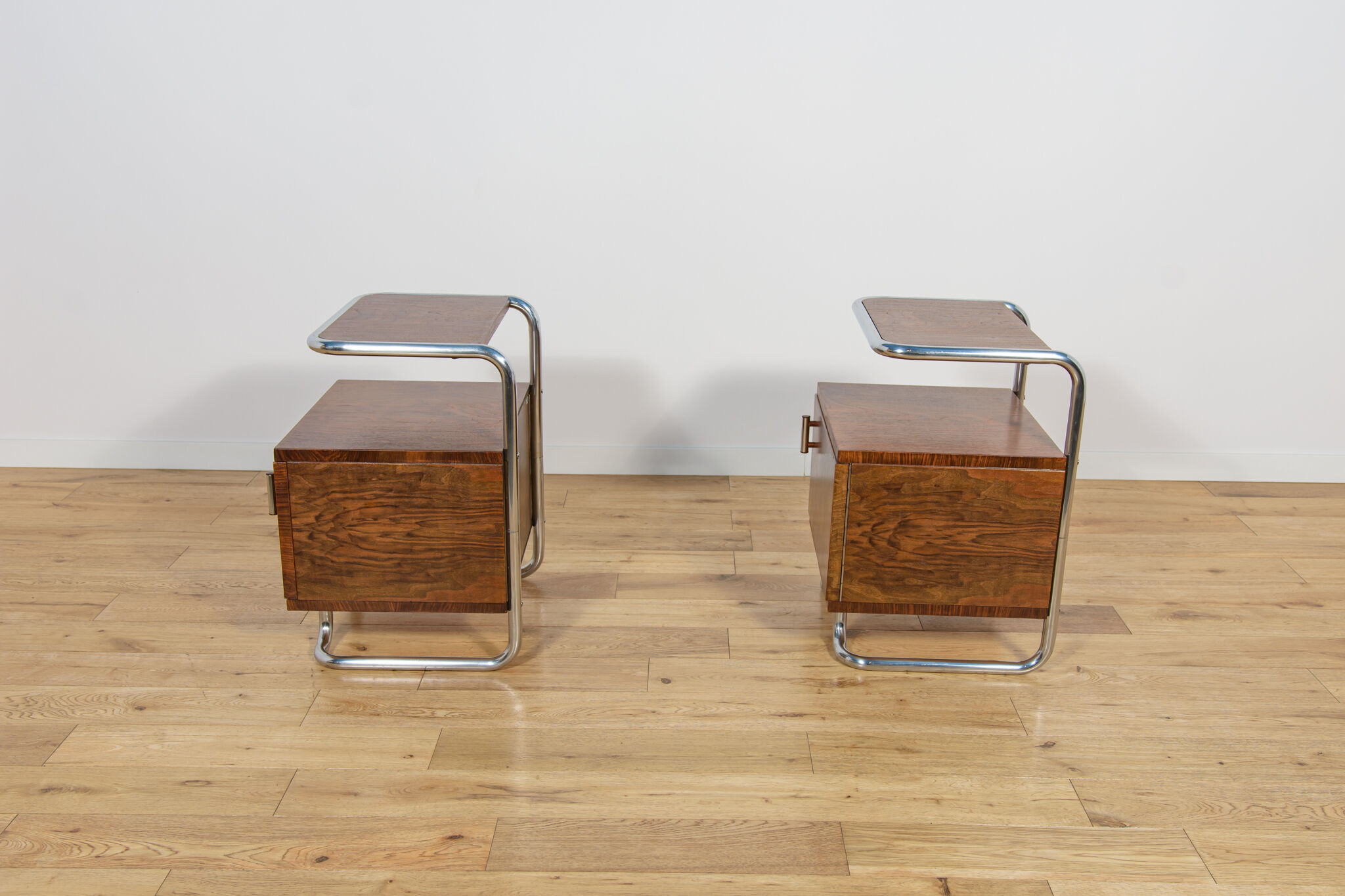 Mid-century nightstands Bauhaus from Mücke-Melder, 1930s, Czechoslovakia, set of 2