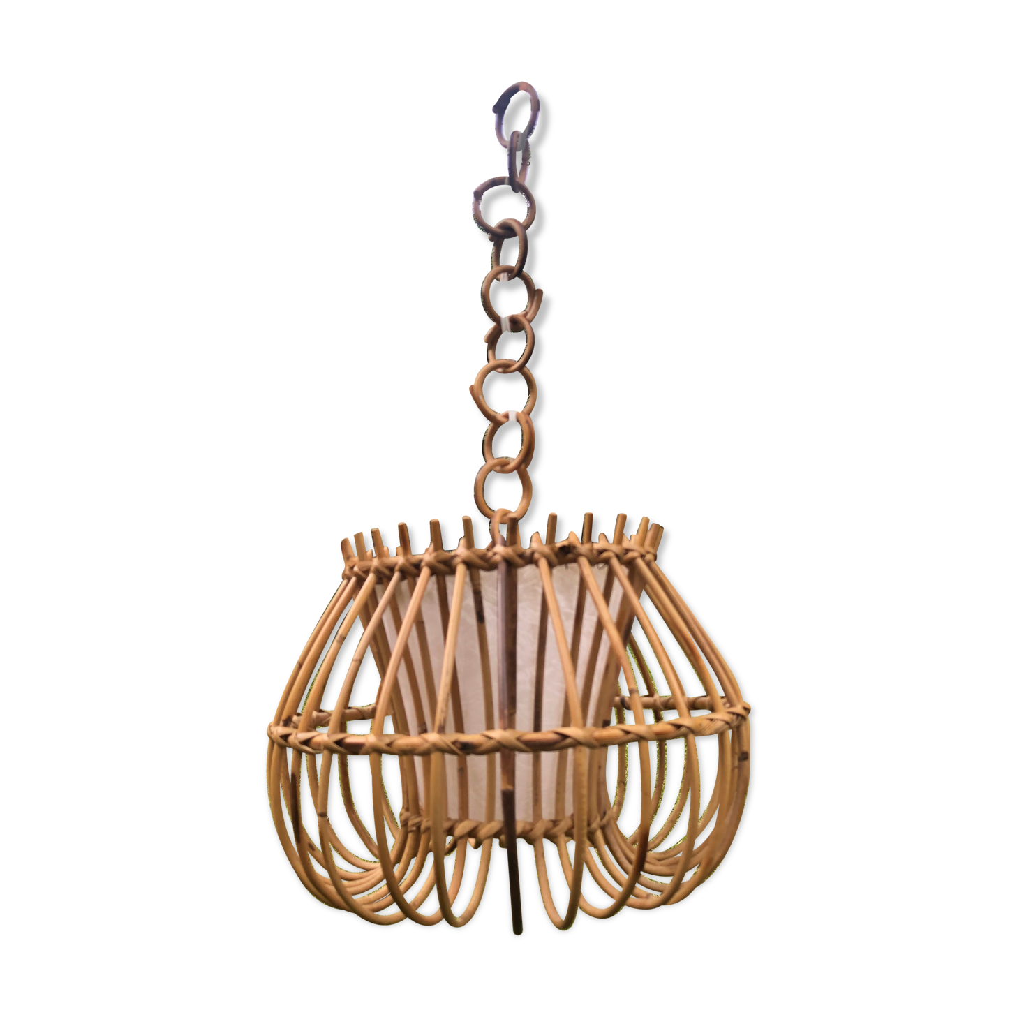 Vintage rattan chandelier
