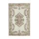 Hand-knotted rustic turkish beige carpet 196 cm x 295 cm