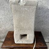 Anthropomorphic stone table lamp brutalised by Albert Tormos.