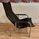 Paire de fauteuils relax inclinable cuir noir design "Hans Eichenberger" 19