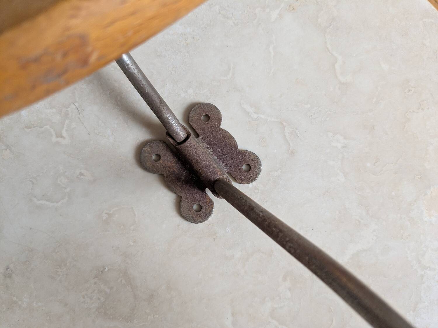 Three vintage coat hooks