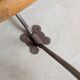 Three vintage coat hooks