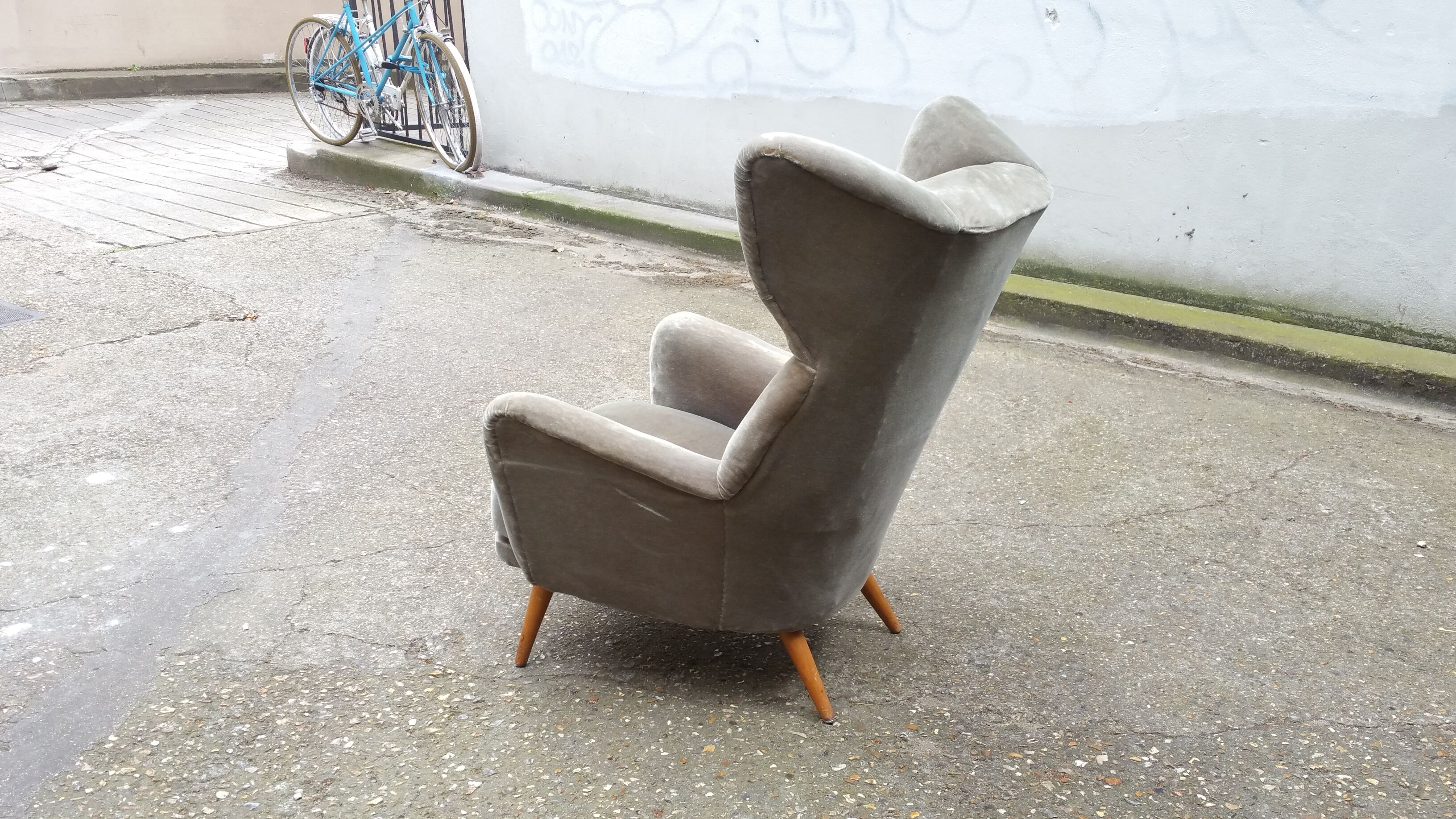 Exceptional Chair has ears Wingback chair years 50