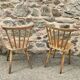 Pair of bistro chairs and bohemian beech