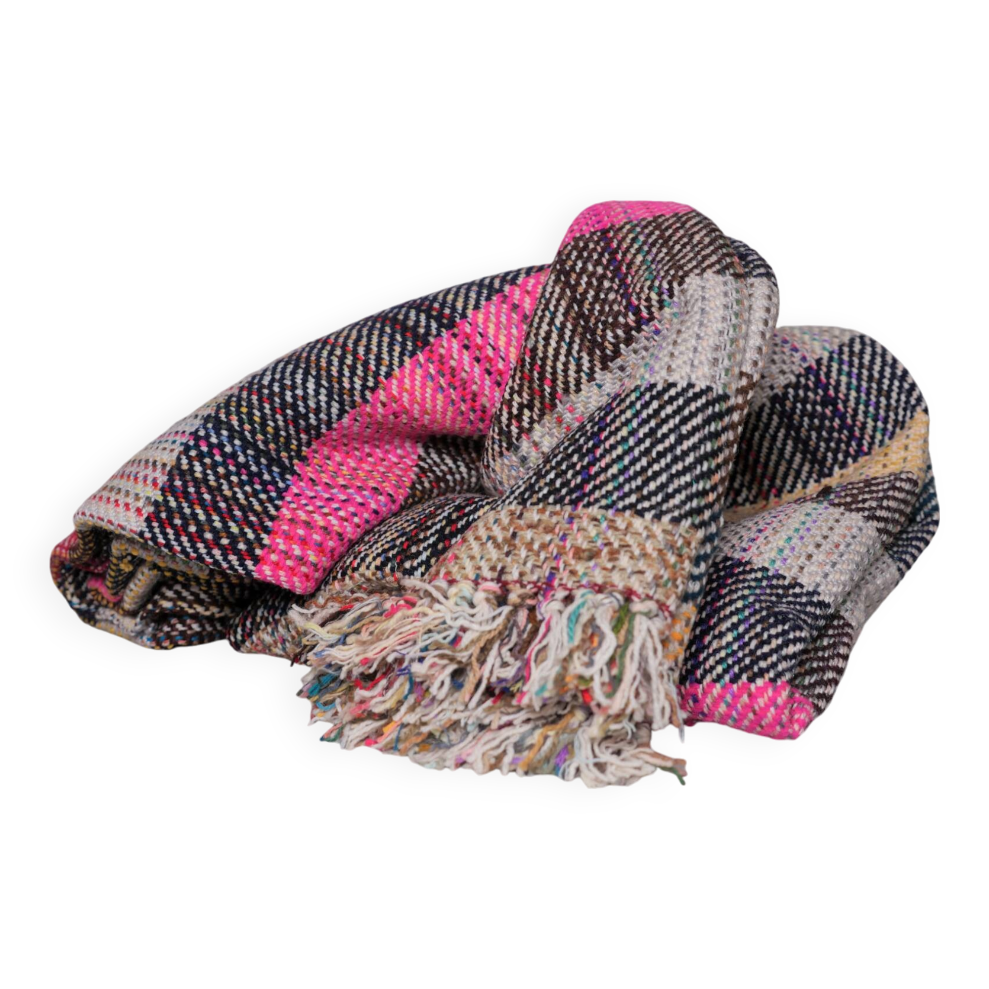 Khadi blanket, hand-woven from recycled wool by Storie