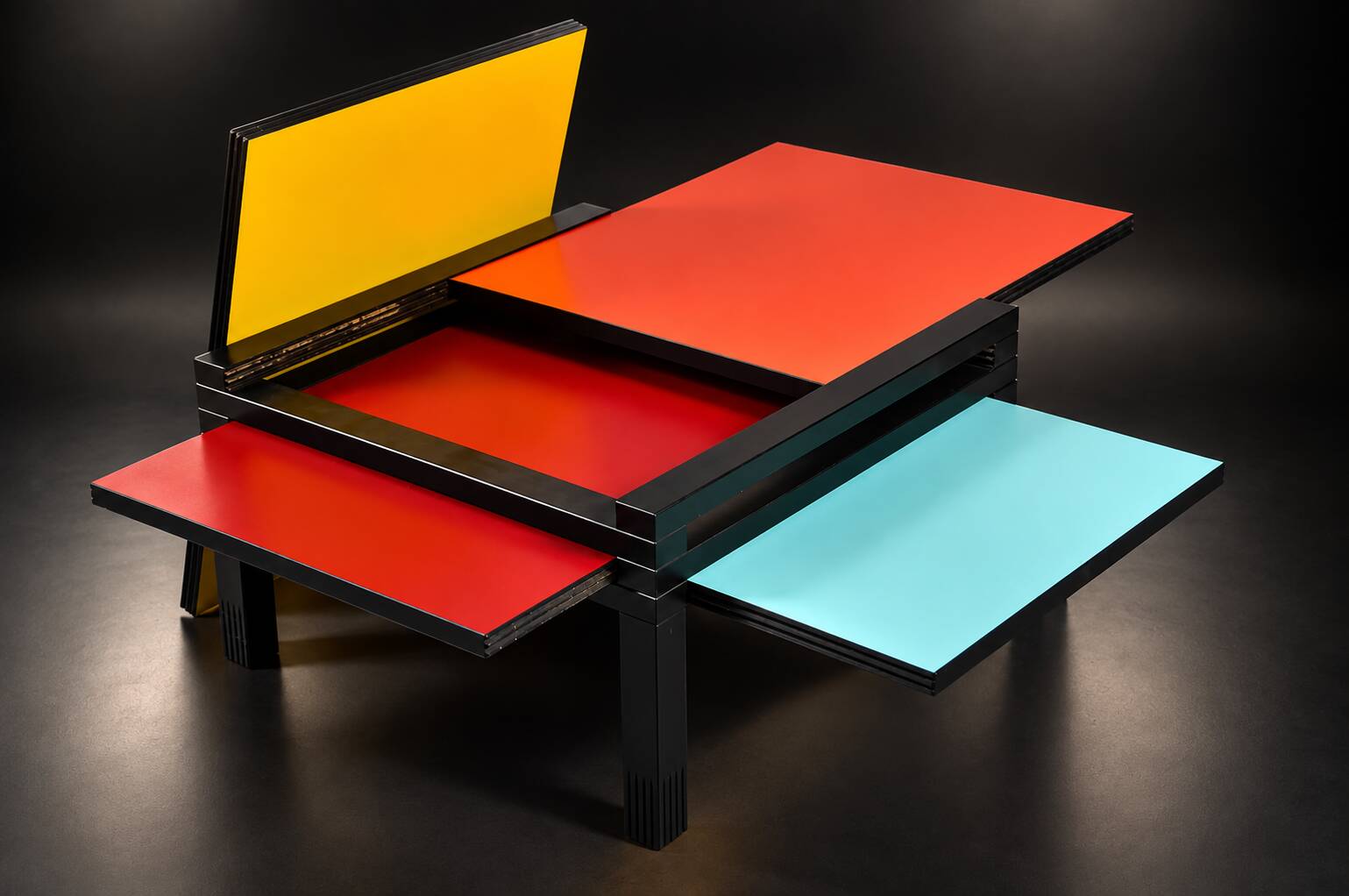 Table basse Bernard Vuarnesson modèle Hexa 1980