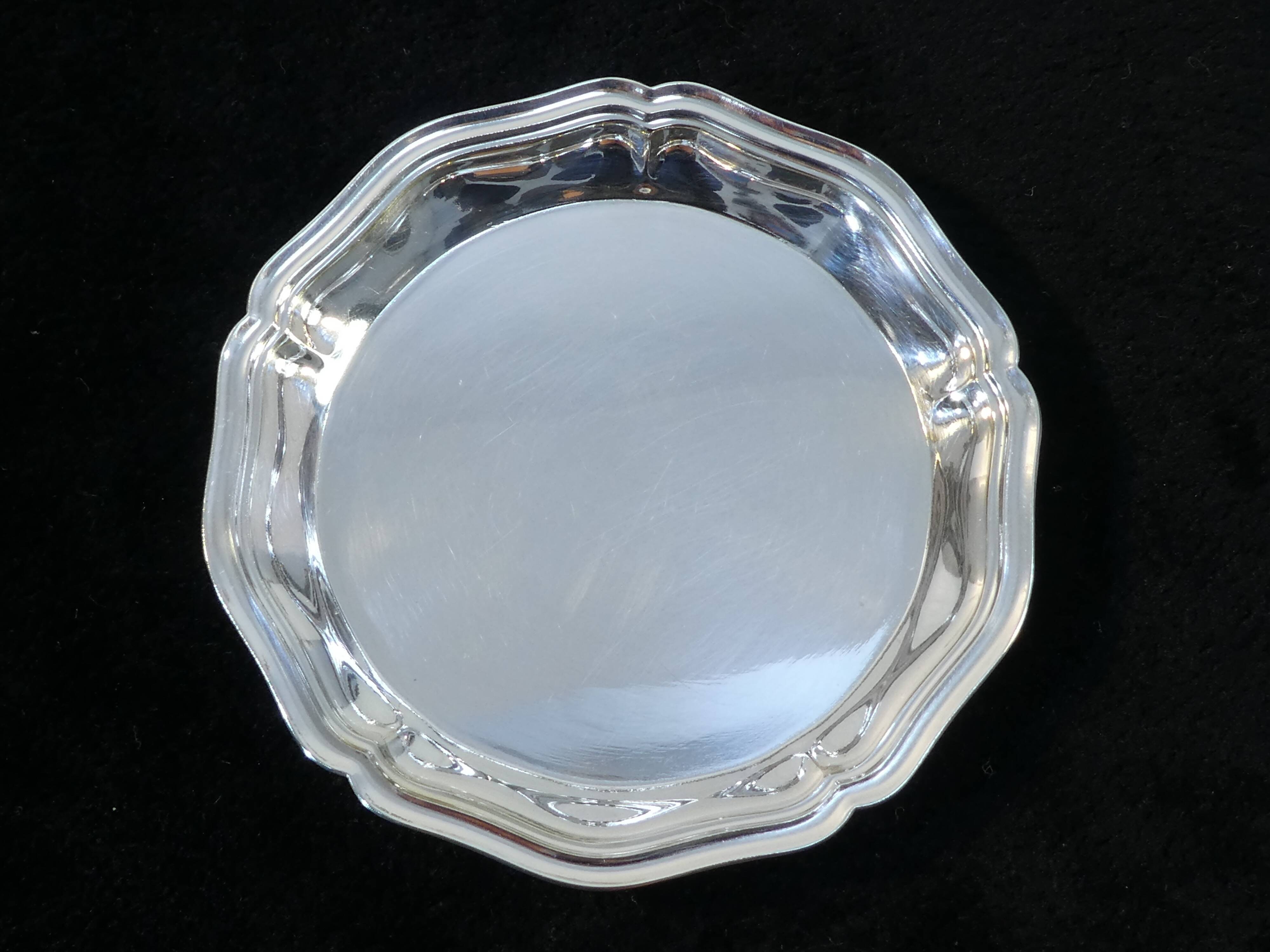 Pair of coasters / cup christofle model spatours in box nº2