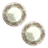 Pair of antique soup plates – Creil and Montereau, “Cevla” decor