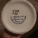 Quimper earthenware butter dish signed Henriot