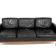 Scandinavian 3-seater leather sofa, Sweden, 1960s