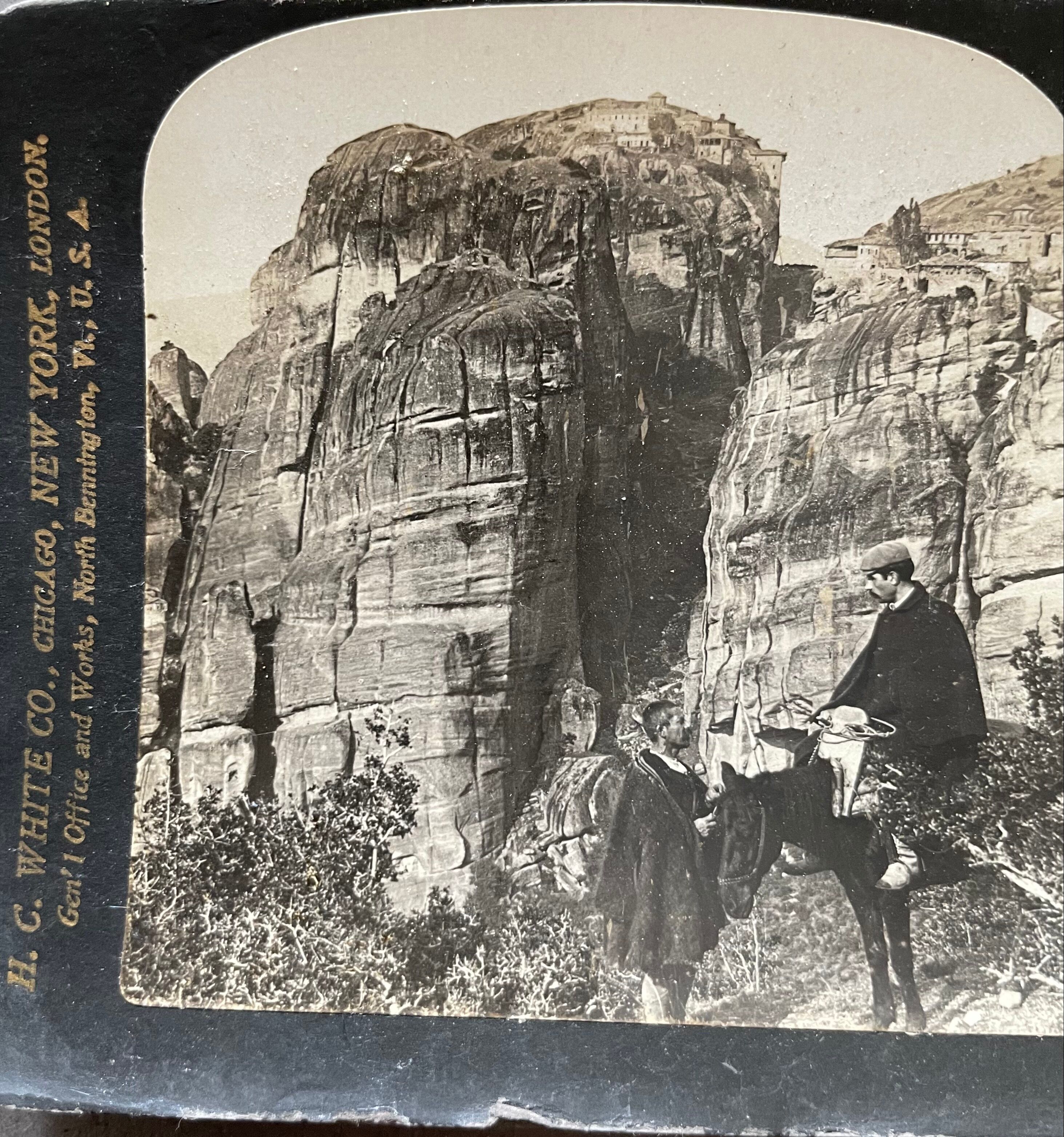 Old photography stereo, stereograph, luxury albumine 1903 Northern Greece