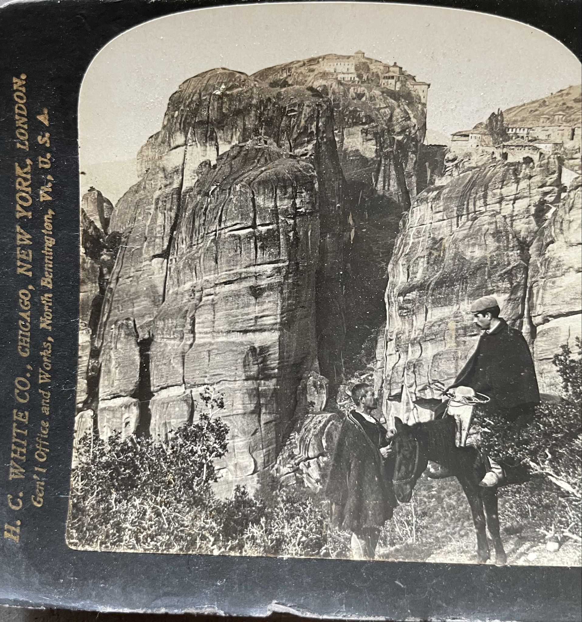 Old photography stereo, stereograph, luxury albumine 1903 Northern Greece