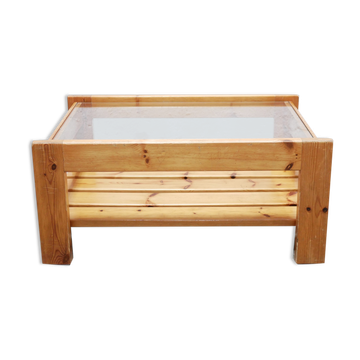 Table basse vintage en pin