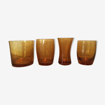Suite of 4 pieces of glassware of Biot