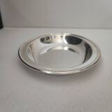 silver-plated metal salad bowl