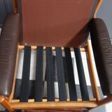 Brown Leather armchair 1970s