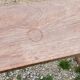 Brutalist antique bench in solid mahogany and solid oak