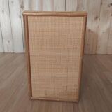 Bedhead and rattan nightstand