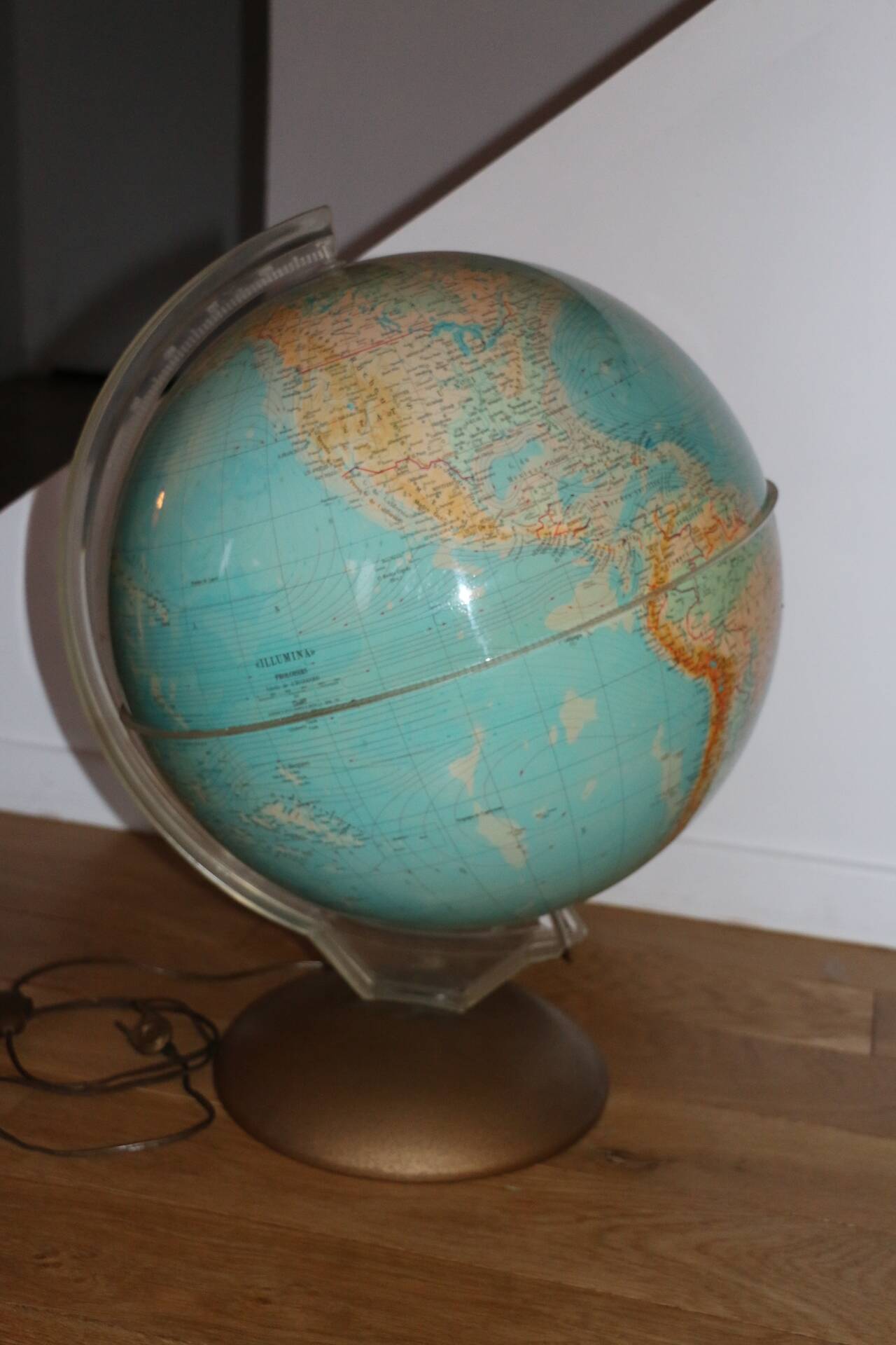 XXL Illuminated Globe Earth 1964