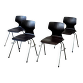 Set of 4 stackable chairs, Pagwood (Pagholz), Germany, 1960s/70s
