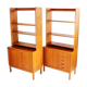 Paire de bibliothèques en teck scandinaves