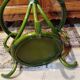 Table basse rotin plateau de verre