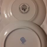 Suite of 6 retro vintage dessert plates
