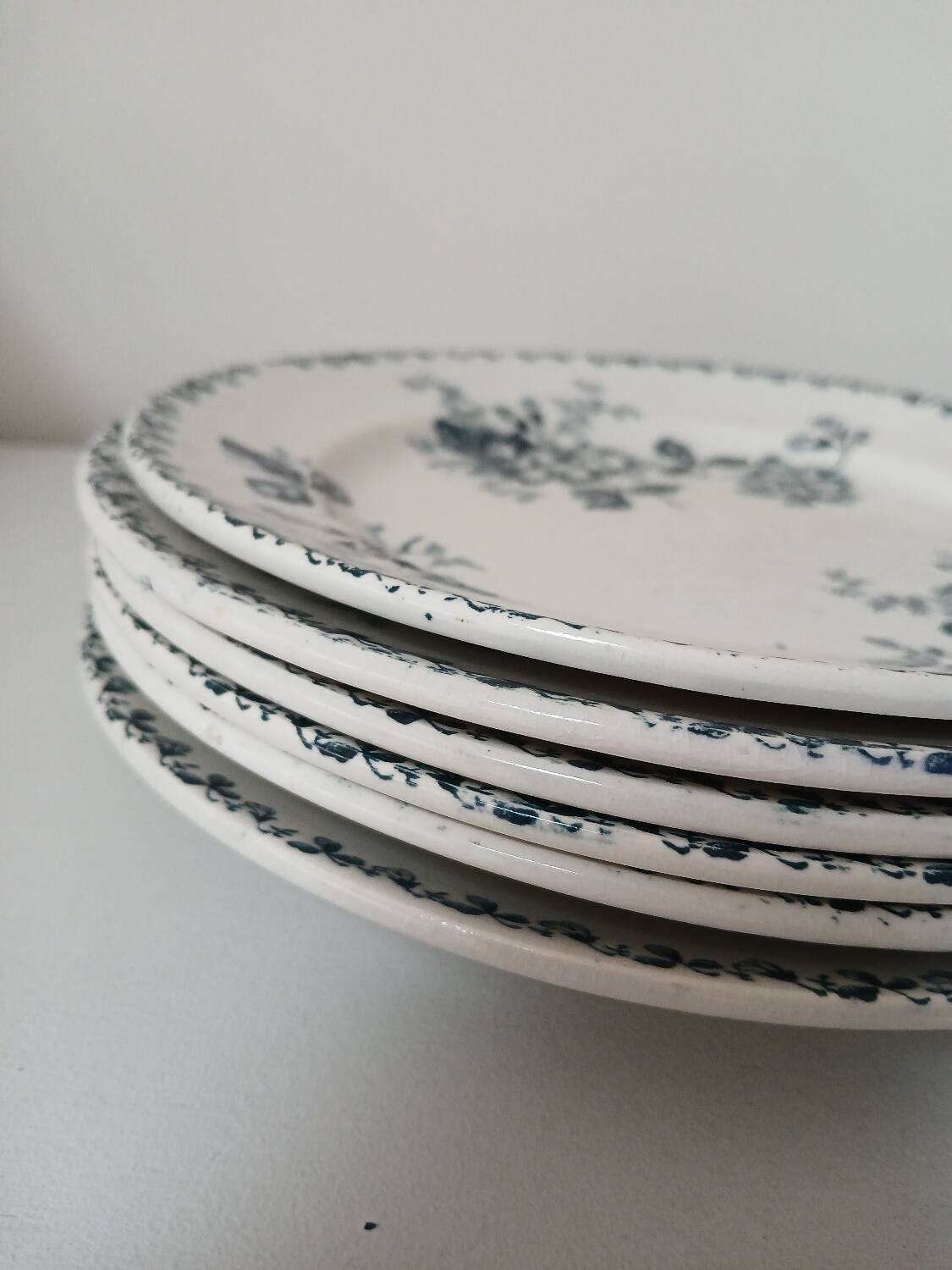 Set of 6 Terre de Fer plates, Acacia model