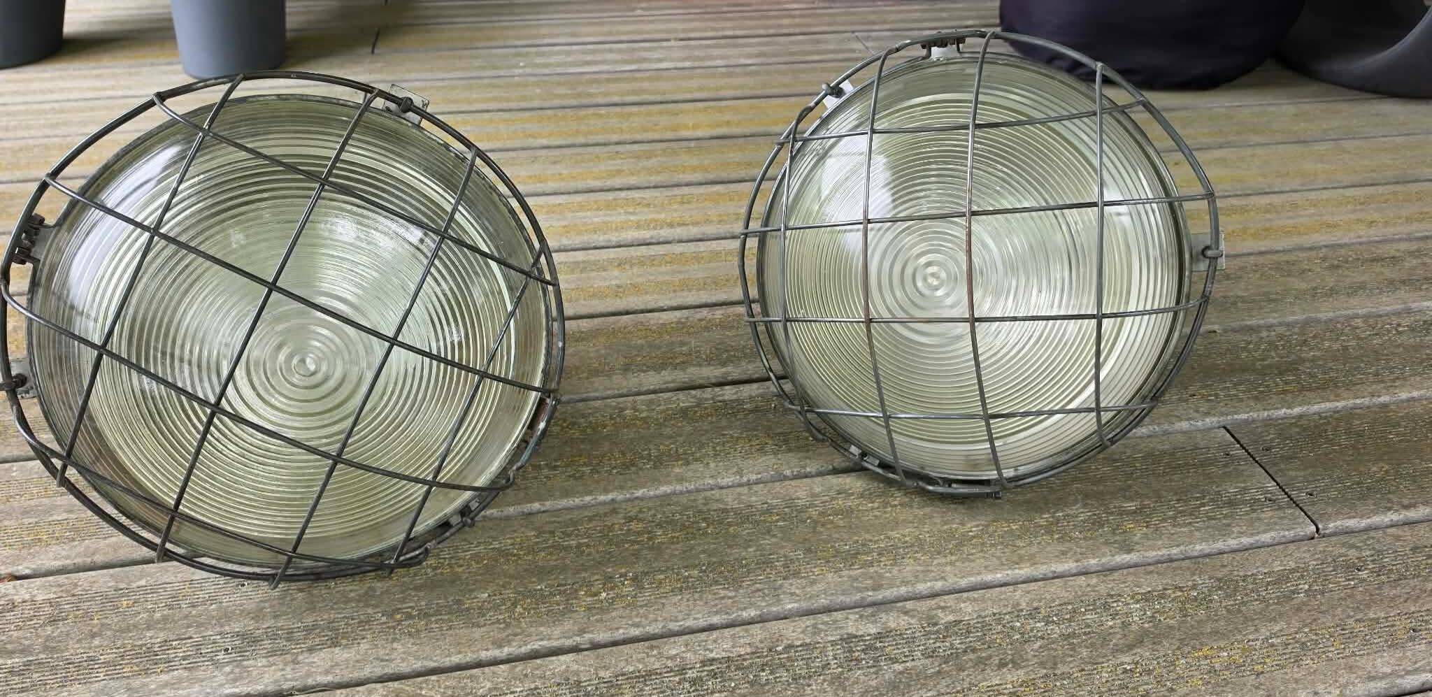 2 industrial lamps 1969