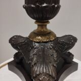 Pied de lampe ancienne à patte de lion - Epoque Restauration - Empire