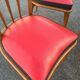 Set of five bistro chairs in wood and imitation leather, Charles Ramos Baumann style