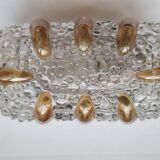 Bubble glass and amber wall light