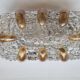 Bubble glass and amber wall light