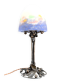 Art Nouveau/Deco lamp, bronze, glass paste by Muller Frères Lunéville, c. 1920