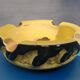 Ashtray yellow and black abstract drawing Monte-Carlo