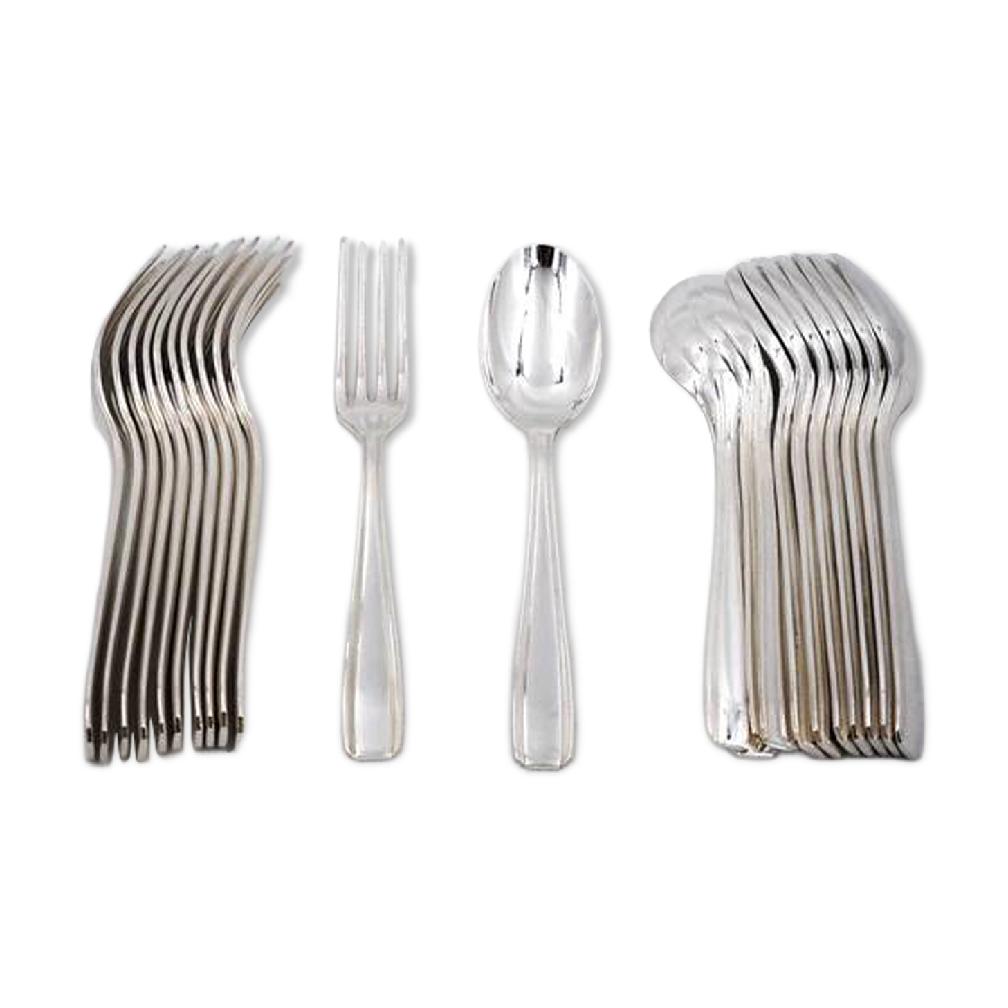 24 dessert spoons, Art Deco Ercuis