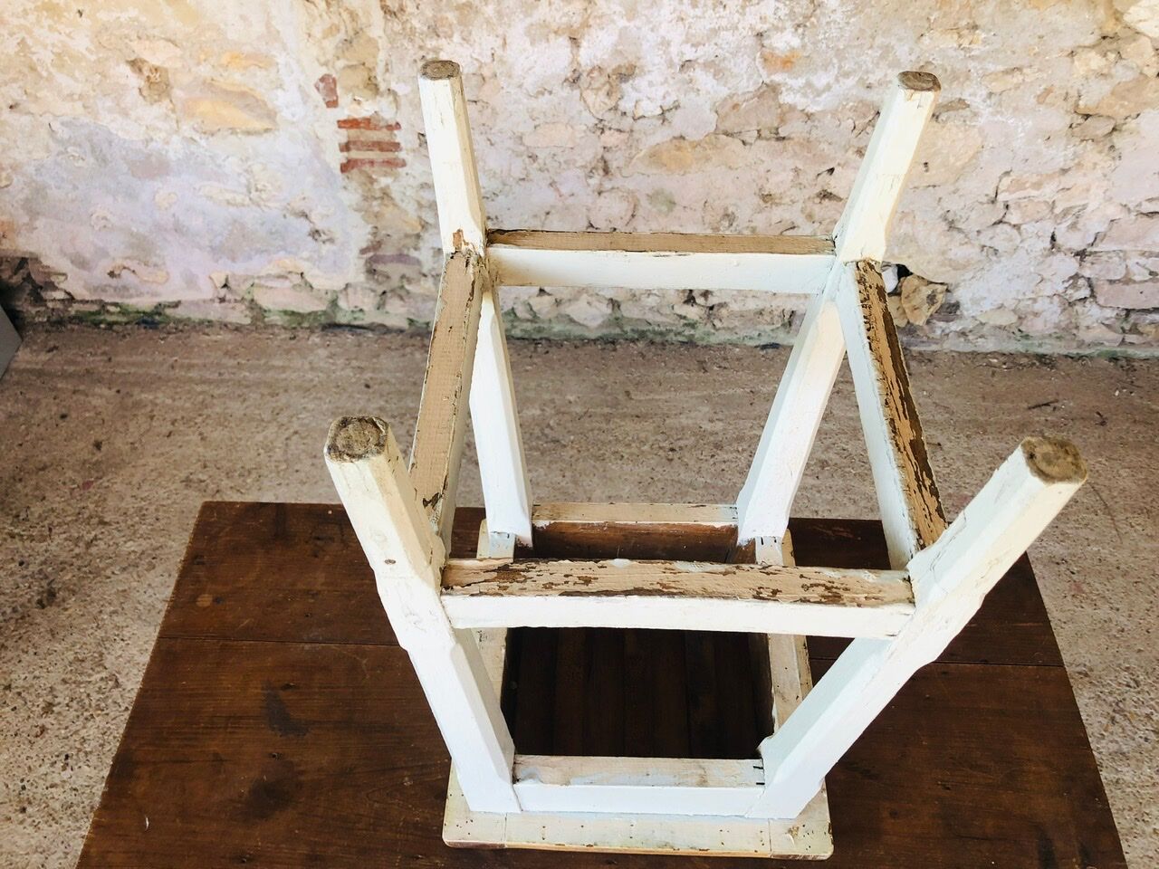 Vintage oak farmhouse stool Circa 50