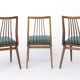 Ensemble de 4 chaises de salle à manger Casala, Allemagne années 1960, chaises en hêtre de style mid-century.