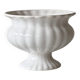 White ribbed ceramic cache-pot