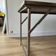 Folding industrial-style dining table