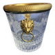 Cut crystal ice bucket – bronze mount