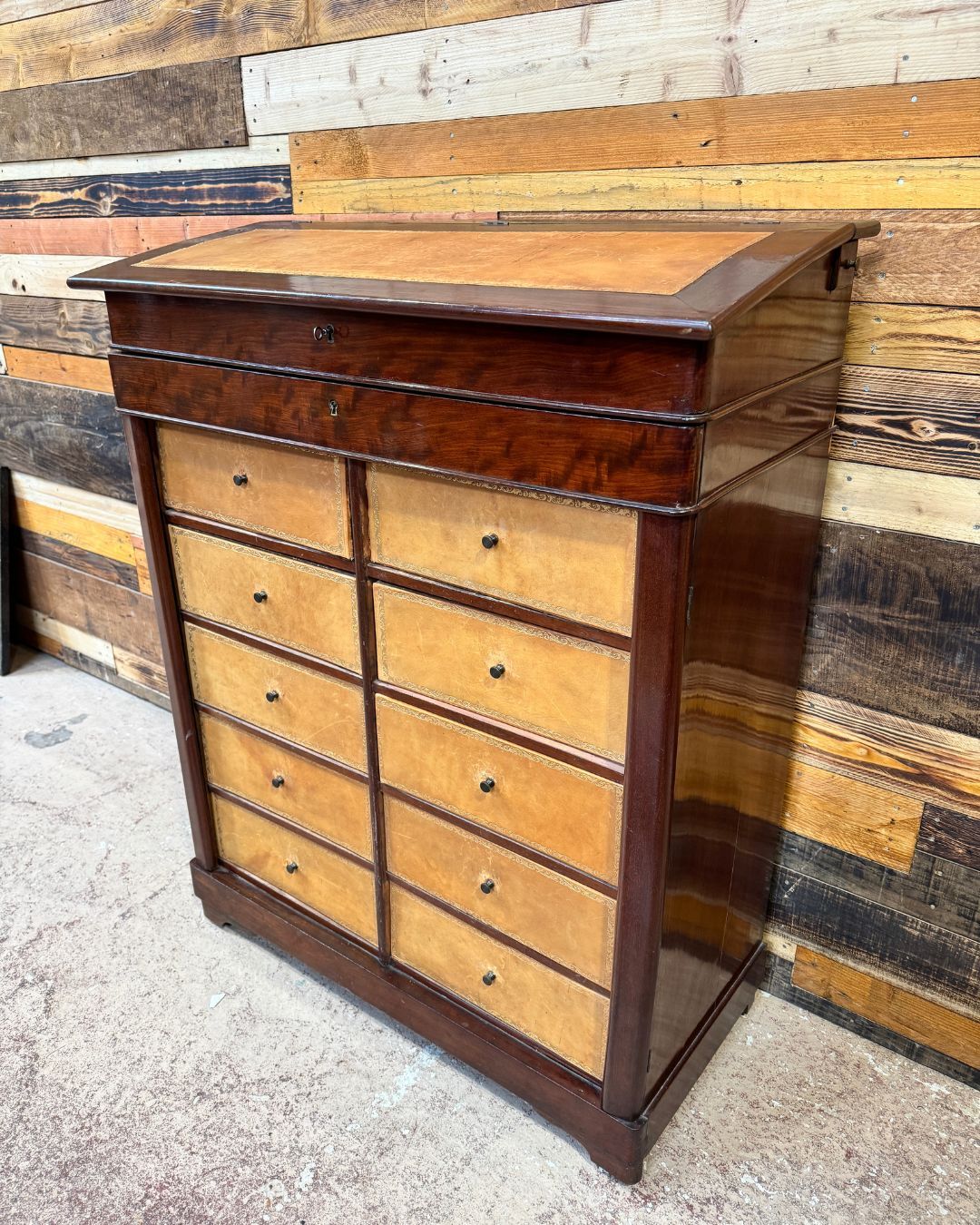 Mahogany writing cabinet